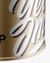 Metallic Paint Can Mockup - High Angle