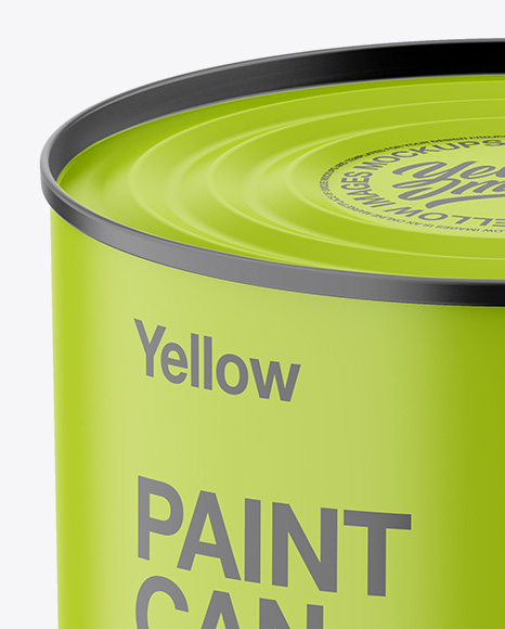 Matte Paint Can Mockup - High-Angle Shot