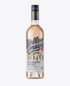Clear Glass Wine Bottle with Cap Mockup