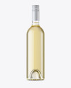 Clear Glass Wine Bottle with Cap Mockup