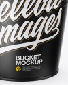 Matte Bucket Mockup - Half Side View (High-Angle Shot)