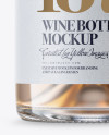 Clear Glass Wine Bottle with Cap Mockup