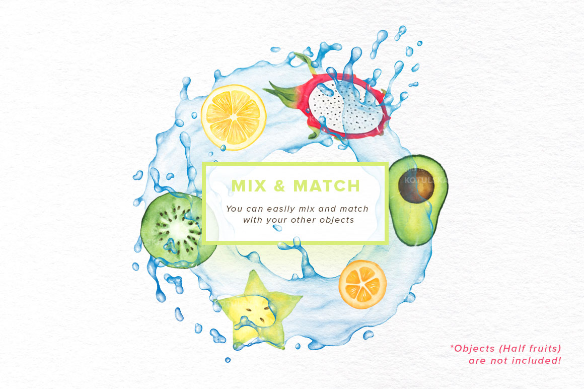 Watercolor Water Splashes Watercolor Water Splashes