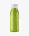 Clear Bottle with Green Smoothie Mockup