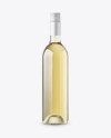 Clear Glass White Wine Bottle With Cap Mockup