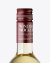 Clear Glass White Wine Bottle With Cap Mockup