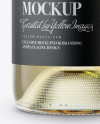 Clear Glass White Wine Bottle With Cap Mockup