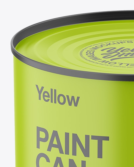 Matte Paint Can Mockup - High-Angle Shot