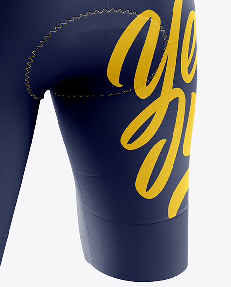 Men’s Cycling Shorts v3 mockup (Back Left Half Side View) - Free