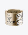 Metallic Paint Can Mockup - High-Angle Shot Metallic Paint Can Mockup - High-Angle Shot