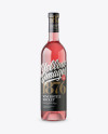 Clear Glass Pink Wine Bottle Mockup