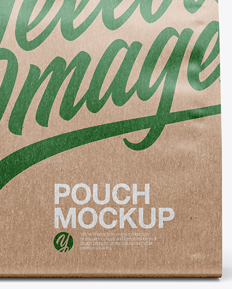 Kraft Pouch Mockup - Front View