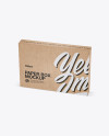 Kraft Paper Box Mockup - Half Side View (High-Angle Shot)