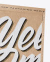 Kraft Paper Box Mockup - Half Side View (High-Angle Shot)