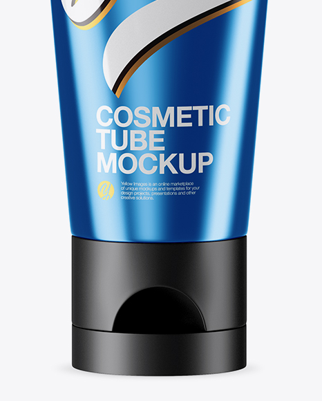 Metallic Cosmetic Tube Mockup