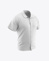 Men’s Polo Shirt Mockup (Half Side View)