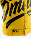 Men’s Polo Shirt Mockup (Half Side View)