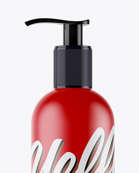 Matte Plastic Bottle with Batcher Mockup Matte Plastic Bottle with Batcher Mockup