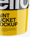 Glossy Paint Bucket Mockup - High Angle