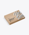 Kraft Paper Box Mockup - Half Side View (High-Angle Shot)