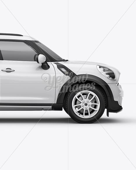 Mini Cooper Countryman Mockup Right Side View