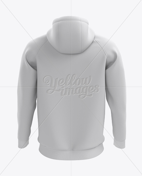 Half-Zip Hoodie Mockup - Back View