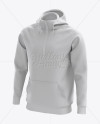 Half-Zip Hoodie Mockup - Halfside View