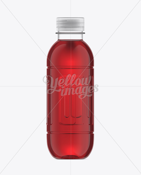 500ml PET Bottle w/ Dragonfruit Energy Water Mockup