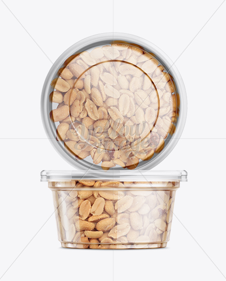 200g Plastic Cup W/ Peanuts Mockup - Free Download Images High Quality