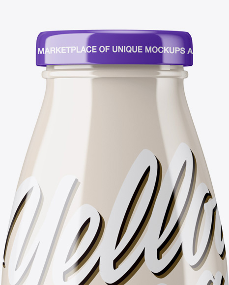 Glossy Plastic Bottle Mockup