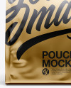 Matte Metallic Pouch Mockup - Front View