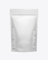Glossy Stand Up Pouch W/ Zipper Mockup - Front View