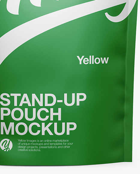 Paper Stand Up Pouch W/ Zipper Mockup - Front View