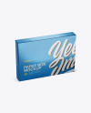 Metallic Paper Box Mockup - Half Side View (High-Angle Shot)