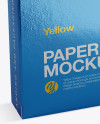 Metallic Paper Box Mockup - Half Side View (High-Angle Shot)