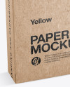 Kraft Paper Box Mockup - Half Side View (High-Angle Shot)