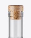 Frosted Glass Bottle with Wooden Cap Mockup