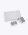 Matte Paper Box With Two Metallic Blocks Mockup Matte Paper Box With Two Metallic Blocks Mockup