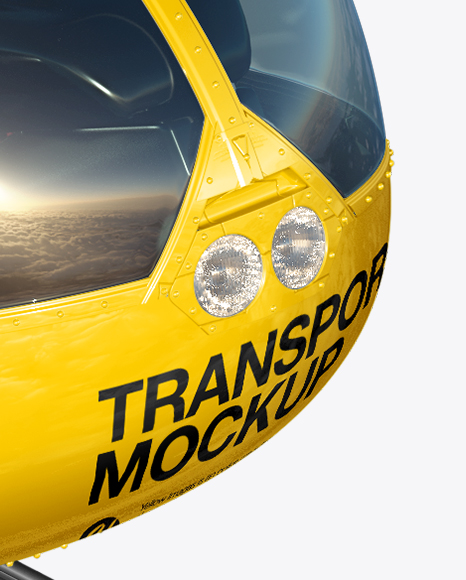 Flying Helicopter Mockup