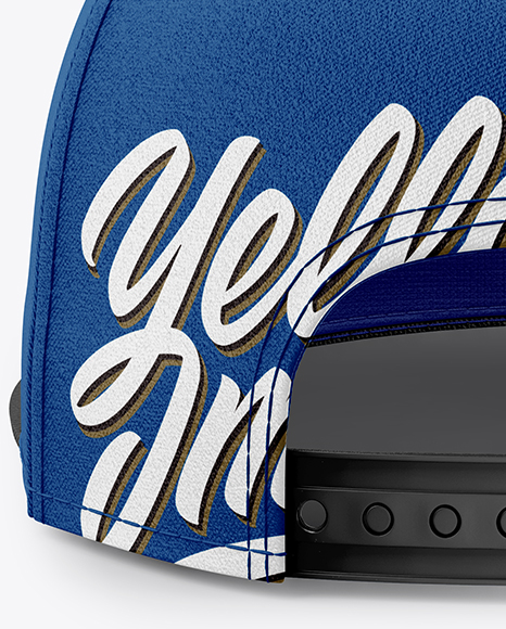 Snapback Cap Mockup - Back View