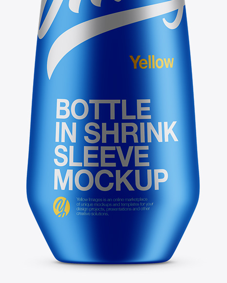 Matte Metallic Plastic Bottle Mockup