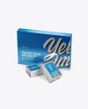 Metallic Paper Box With Two Blocks Mockup Metallic Paper Box With Two Blocks Mockup