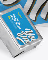 Metallic Paper Box With Two Blocks Mockup Metallic Paper Box With Two Blocks Mockup
