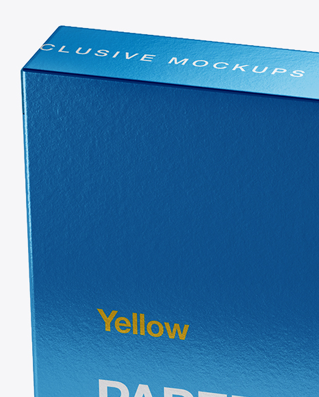 Metallic Paper Box With Two Blocks Mockup