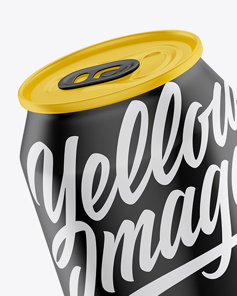 Two Matte 330ml Aluminium Cans Mockup