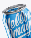 Two Metallic 330ml Aluminium Cans Mockup