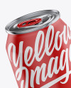 Two Metallic 330ml Aluminium Cans W/ Matte Finish Mockup