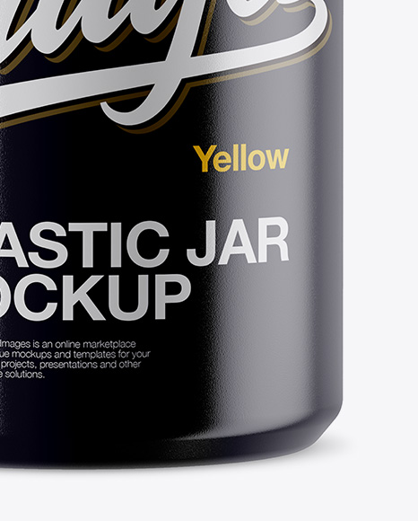 Glossy Plastic Jar Mockup