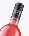 Clear Glass Pink Wine Bottle Mockup