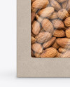 Kraft Paper Box W/ Almonds - Front View Kraft Paper Box W/ Almonds - Front View